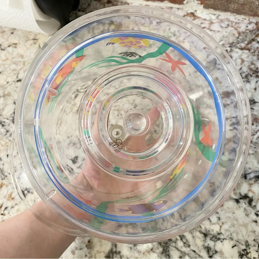 Vintage 1990s /80s Department 56 Acrylic Fish Ice Bucket